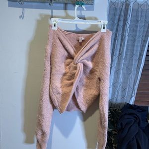 pink cross in the middle sweater